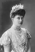 La reine Sophie portant le diadème de diamants (v. 1890).