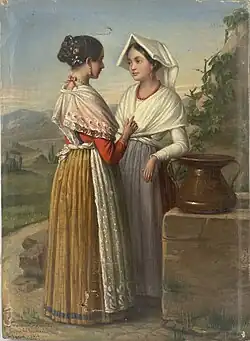 Deux femmes au puits, 1852, localisation inconnue (vente 2024)