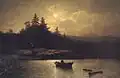 Pêche au coucher de lune.