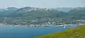 Centre-ville de Sortland vu de Strandheia