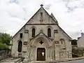 La façade de l'église Saint-Martin...