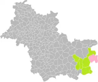 Souesmes dans l'intercommunalité en 2016.