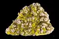 Soufre et aragonite - Cianciana, Sicile, Italie (22&nbsp;×&nbsp;18&nbsp;cm).
