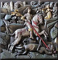 Relief de Saint Georges terrassant le dragon (15e siècle)