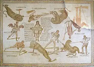Mosaïque de Magerius, riche d'enseignements pour nos connaissances de l'organisation des Venationes