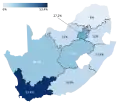 Résultats de la DA par province