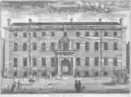 Le siège de la Compagnie de la mer du Sud, en charge de l'asiento, dans le quartier de la City, 1754.