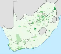 Distribution de la population blanche