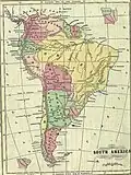 Plan américain de 1872 : l’ouest de la Patagonie et la Terre de Feu sont chiliens. L’est de la Patagonie est Res nullius.
