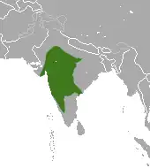 Carte de l'Inde avec une grosse tache verte à l'ouest