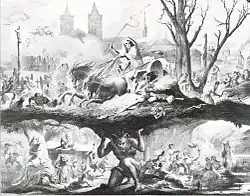 dessin de nombreuses créatures fantastiques de type fée, lutin et revenant.