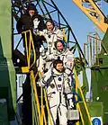 Les membres d’équipage juste avant l’embarquement.