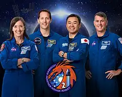 Megan McArthur, Thomas Pesquet, Akihiko Hoshide et Robert Shane Kimbrough