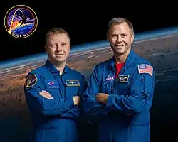 De g. à dr. Alexandre Gorbounov et Nick Hague.