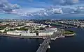 Vue aérienne de l'ile. Juin 2017.