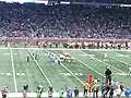 Formation traditionnelle pour un field goal, le LS étant à la place du centre.