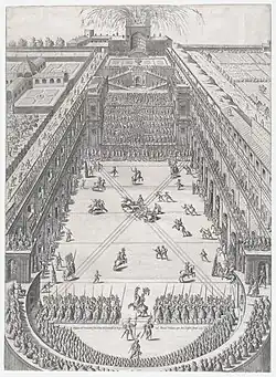 Speculum Romanae Magnificentiae : Mariage d'Annibale Altemps et Ortensia Borromeo à Rome le 5 mars 1565.