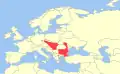 Aire de répartition du Souslik d'Europe