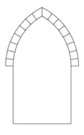 Arc brisé en tiers-point.