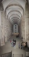 Voûtes d'arêtes séparées par des arcs doubleaux, art roman salien, cathédrale de Spire.