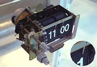 Horloge numérique à palettes.