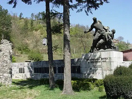 Le monument du 4 décembre 1943 à Prijepolje, 1953