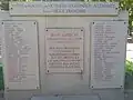 Plaque commémorative du square de la Paix à Mâcon.