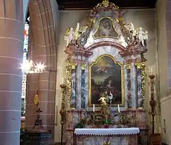 Autel secondaire de saint Wendelin et tableaux du XVIIIe&nbsp;siècle.
