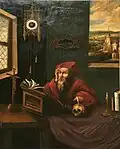 Saint Jérome dans sa cellule (2e&nbsp;moitié du 16e.).