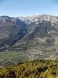 Vue de la commune de Saint-Clément-sur-Durance depuis la crête du Pénon.