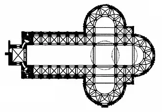 Plan trefflé de l'église Sainte-Marie-du-Capitole