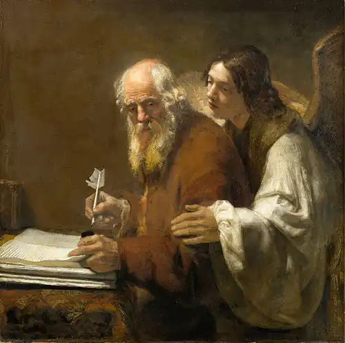 Saint Matthieu et l'ange, v. 1655-1660, musée d'art de Caroline du Nord.