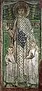 Saint George (anciennement identifié comme Saint Dimitri) avec des enfants, l’une des rares mosaïques ayant échappé à la destruction des iconoclastes