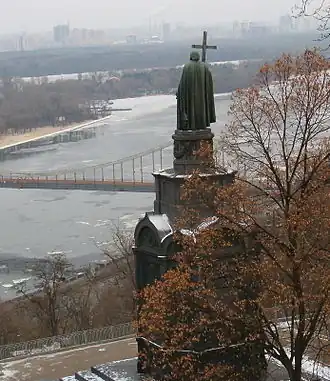 Monument à saint Vladimir à Kiev en Ukraine.