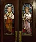Vitraux représentant le Sacré-Cœur de Jésus et sainte Agnès