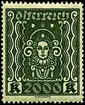 Timbre de 2000 couronnes, émis en novembre 1922