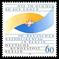 Timbre postal commémorant le 90e&nbsp;Katholikentag allemand à Berlin 1990