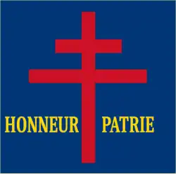 Drapeau du gouvernement du Tchad « France libre » sous Pierre-Olivier Lapie (1940-1942).