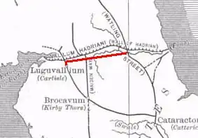 Carte de la Stanegate