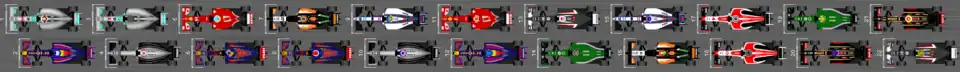 Schéma de la grille de départ du Grand Prix d'Australie 2014