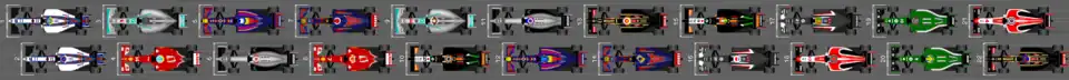 Schéma de la grille de départ du Grand Prix d'Autriche 2014
