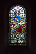 Vitrail de l’église Saint-Jacques : Station 11, Jésus est cloué sur la croix à Saint-Jacques-sur-Darnétal.