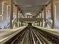 La station Oullins-centre vue d'une rame.