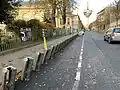 Vue depuis une rue des Lilas.
