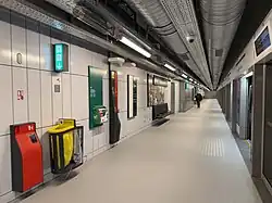 Quai de la station de la ligne 14 en direction de Saint-Denis Pleyel.