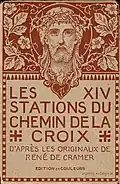 Emballage du lot de cartes postales à l'effigie des stations du chemin de croix de l'église Notre-Dame Saint-Pierre de Gand