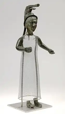 La Brigitte du Ménez-Hom, statuette représentant probablement la déesse Brigit (IIe siècle avant notre ère, musée de Bretagne).