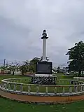 Statue de Christophe Colomb, vue de côté.