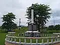 Statue de Christophe Colomb, vue de dos.