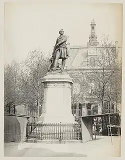 La statue de Ledru-Rollin, vers 1890 (photographie : Hippolyte Blancard).